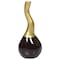 Uniquewise Decorative Modern Table Flower Vase Aluminium-Casted, Two Tone Brown and Gold 10 Inch QI004136 - alternate 5